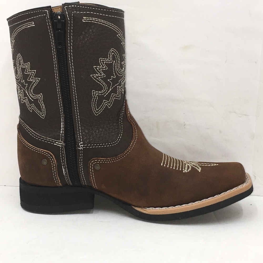 Kids western style Cowboy/cowgirl leather boots